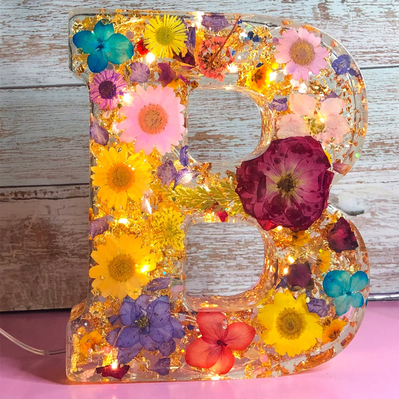 Dried Flower Alphabet Night Light