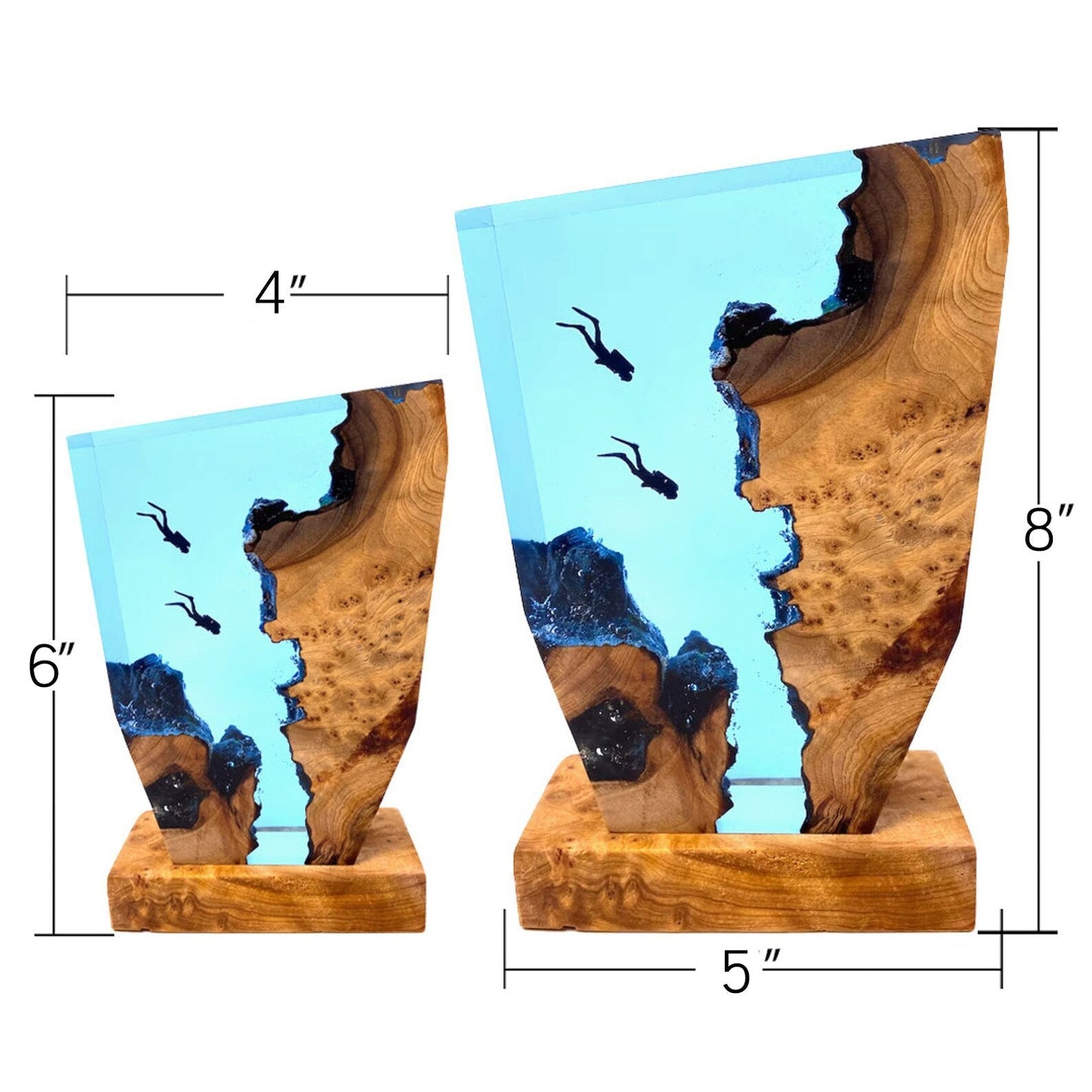 Ocean Karst Diver Table Lamp - Artistic USB Night Light
