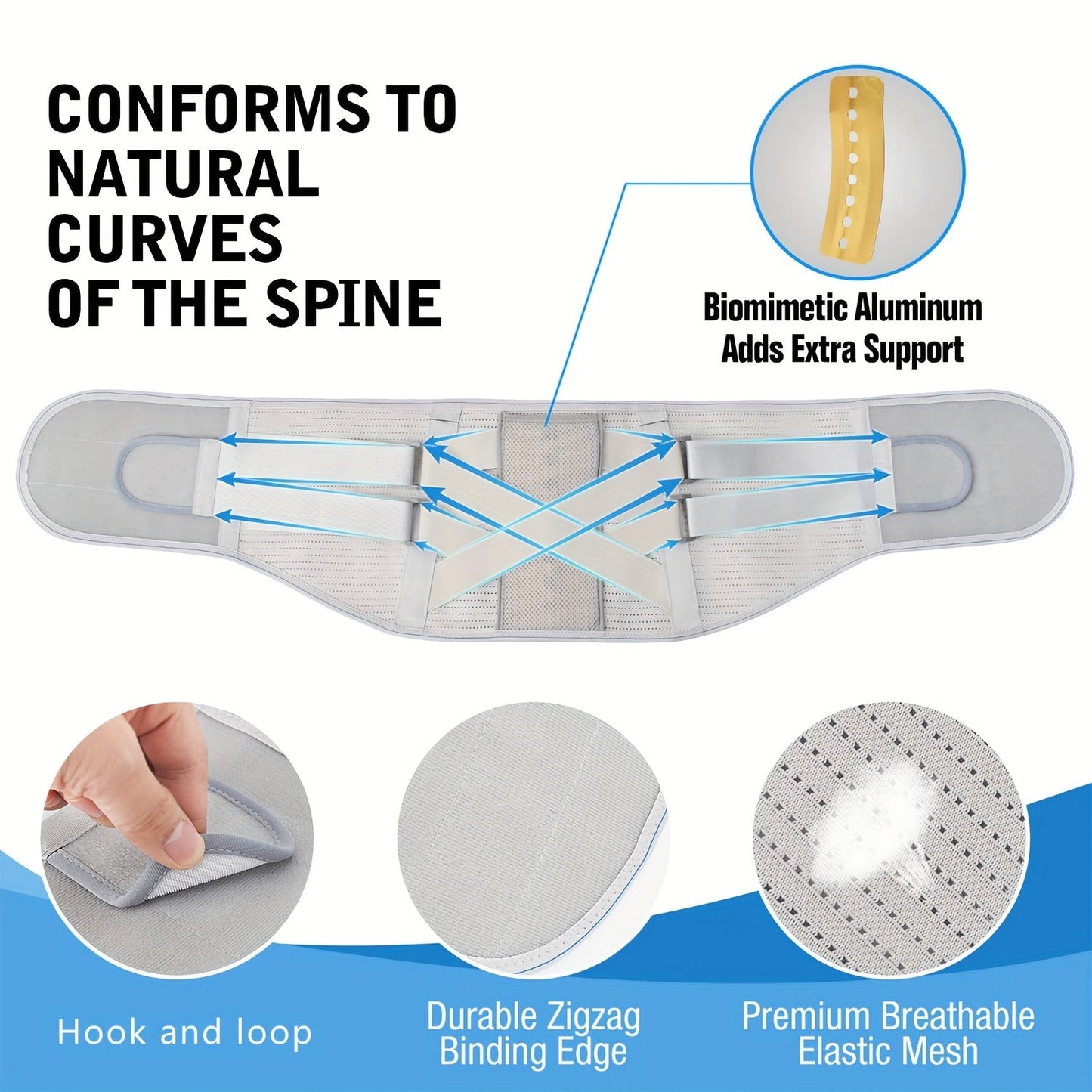 Adjustable Back Support Belt for Pain Relief and Relaxation