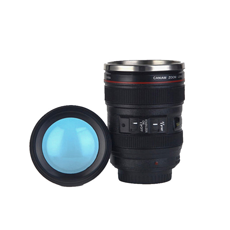 Camera Lens Coffee Mug Insulated Travel Cup for Photographers
