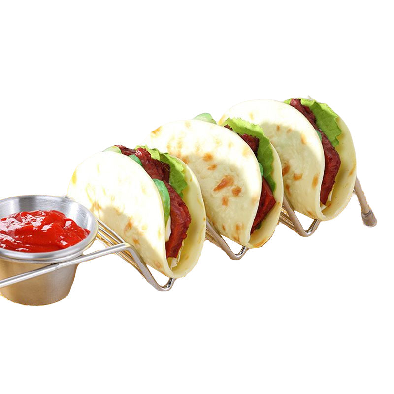 Stainless Steel Taco Holder Stand with Handle