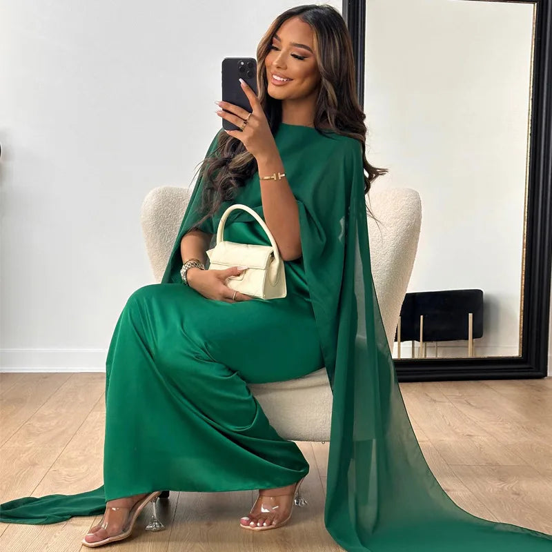 Maxi Dress with High Neckline for Elegant Comfort
