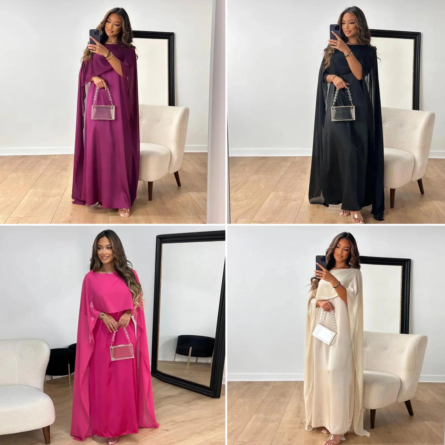 Maxi Dress with High Neckline for Elegant Comfort
