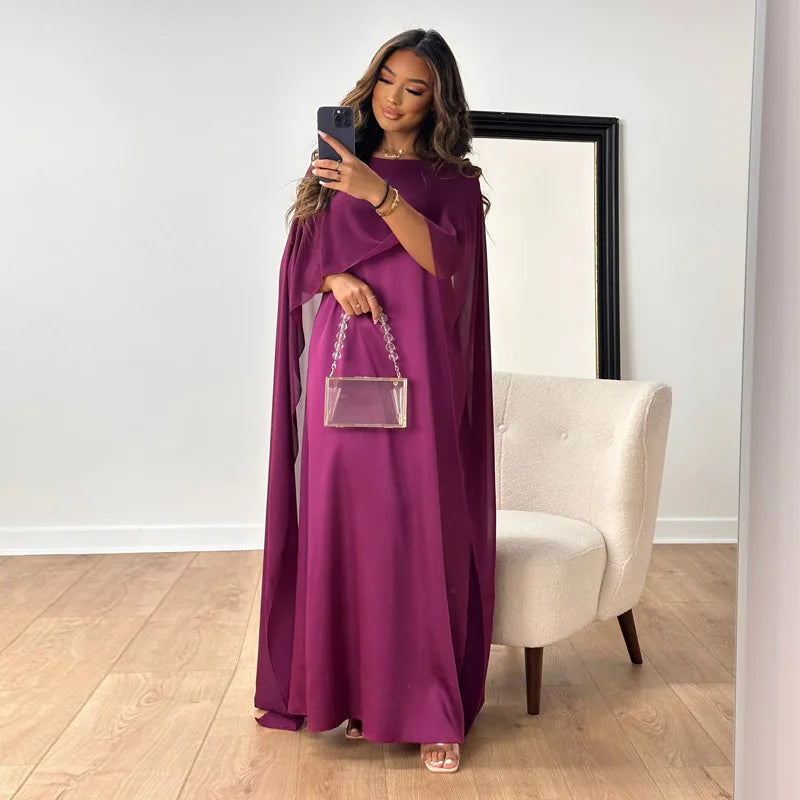 Maxi Dress with High Neckline for Elegant Comfort