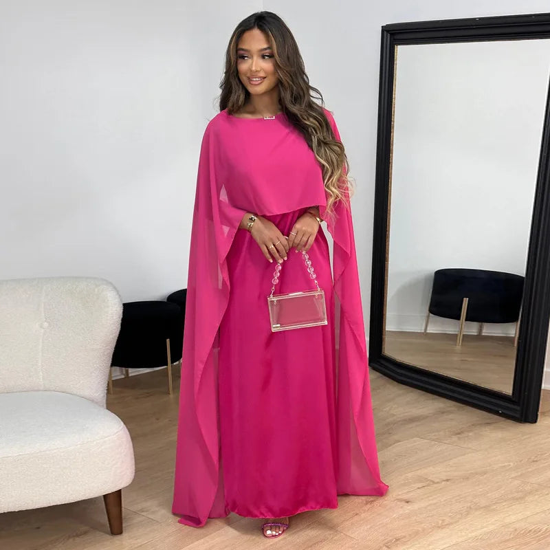 Maxi Dress with High Neckline for Elegant Comfort
