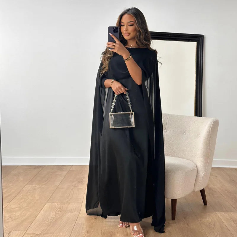 Maxi Dress with High Neckline for Elegant Comfort