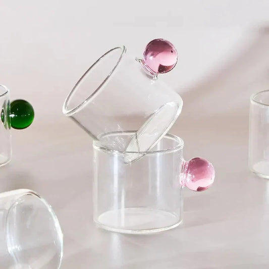 Espresso Glass Cups with Handle Set of 2