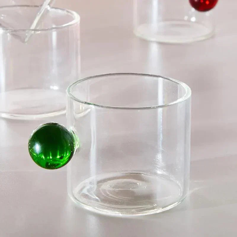 Espresso Glass Cups with Handle Set of 2