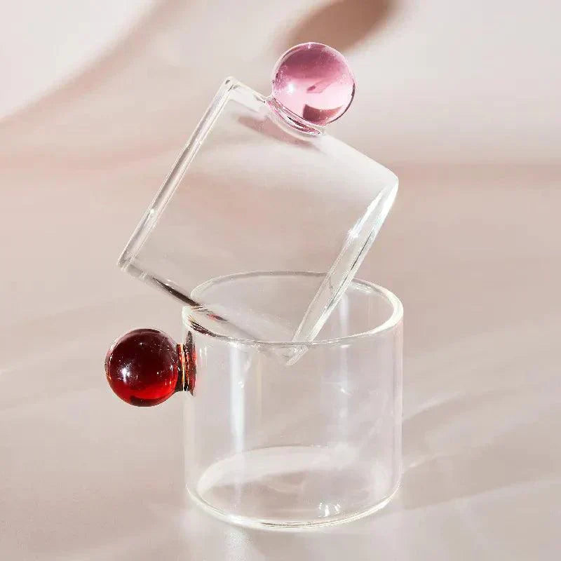 Espresso Glass Cups with Handle Set of 2