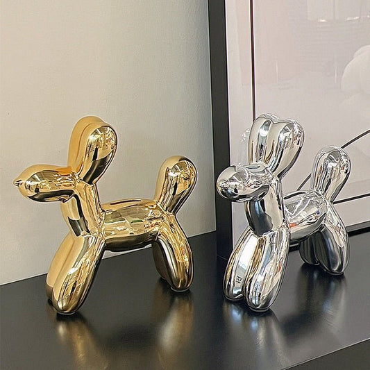 Modern Balloon Dog Piggy Bank in Luxurious Style