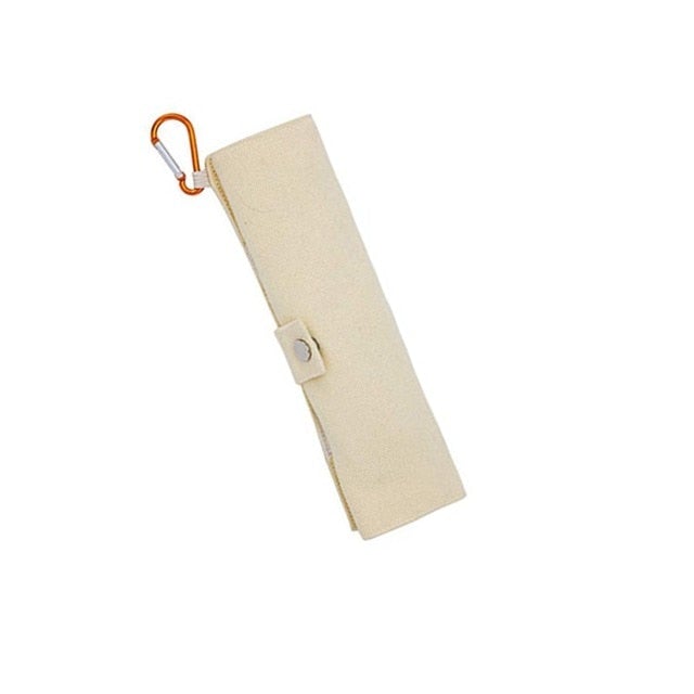 Eco-Friendly Bamboo Utensil Set with Travel Pouch and Straw