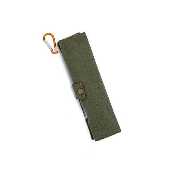 Eco-Friendly Bamboo Utensil Set with Travel Pouch and Straw