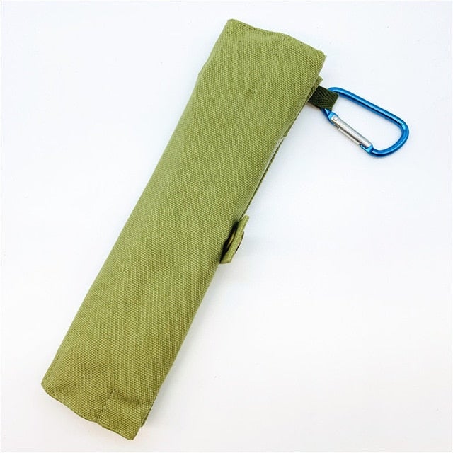 Eco-Friendly Bamboo Utensil Set with Travel Pouch and Straw