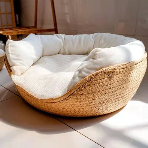 Eco-Friendly Bamboo Pet Bed for Dogs and Cats