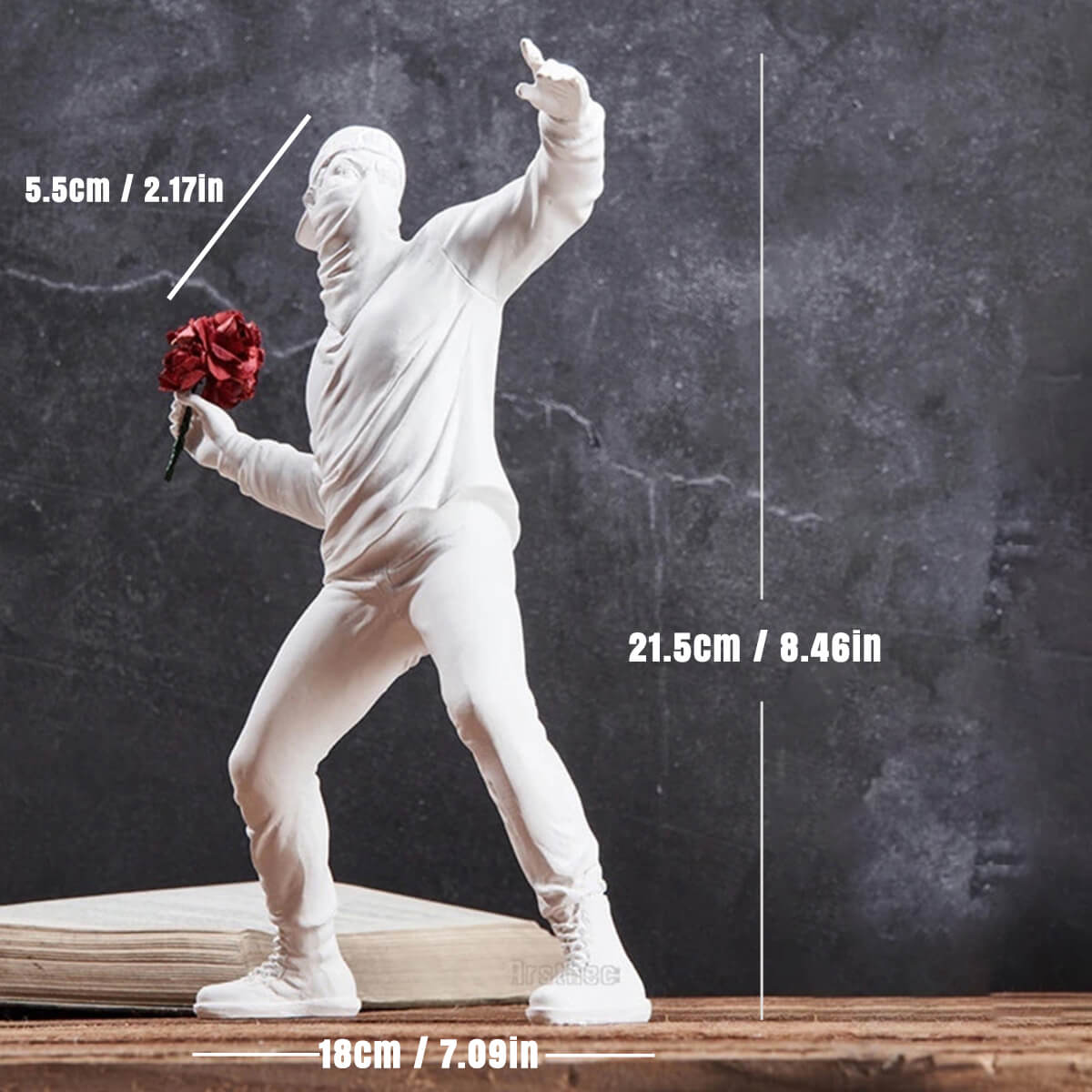 Banksy Flower Rioter Home Decor Sculpture