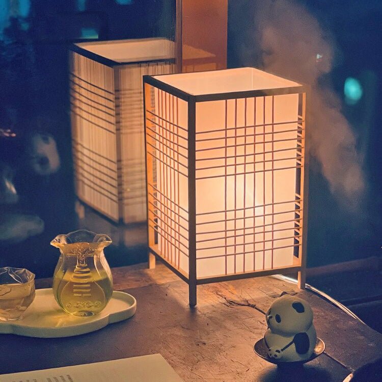 Japanese Zen Style Bamboo Table Lamp