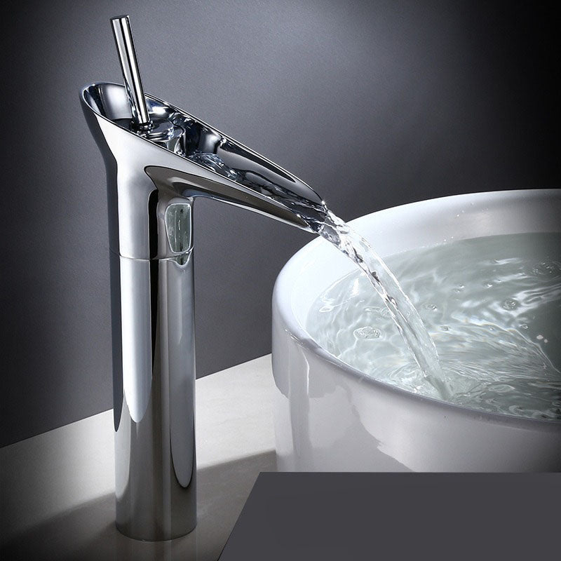 Antique Brass Waterfall Bathroom Faucet