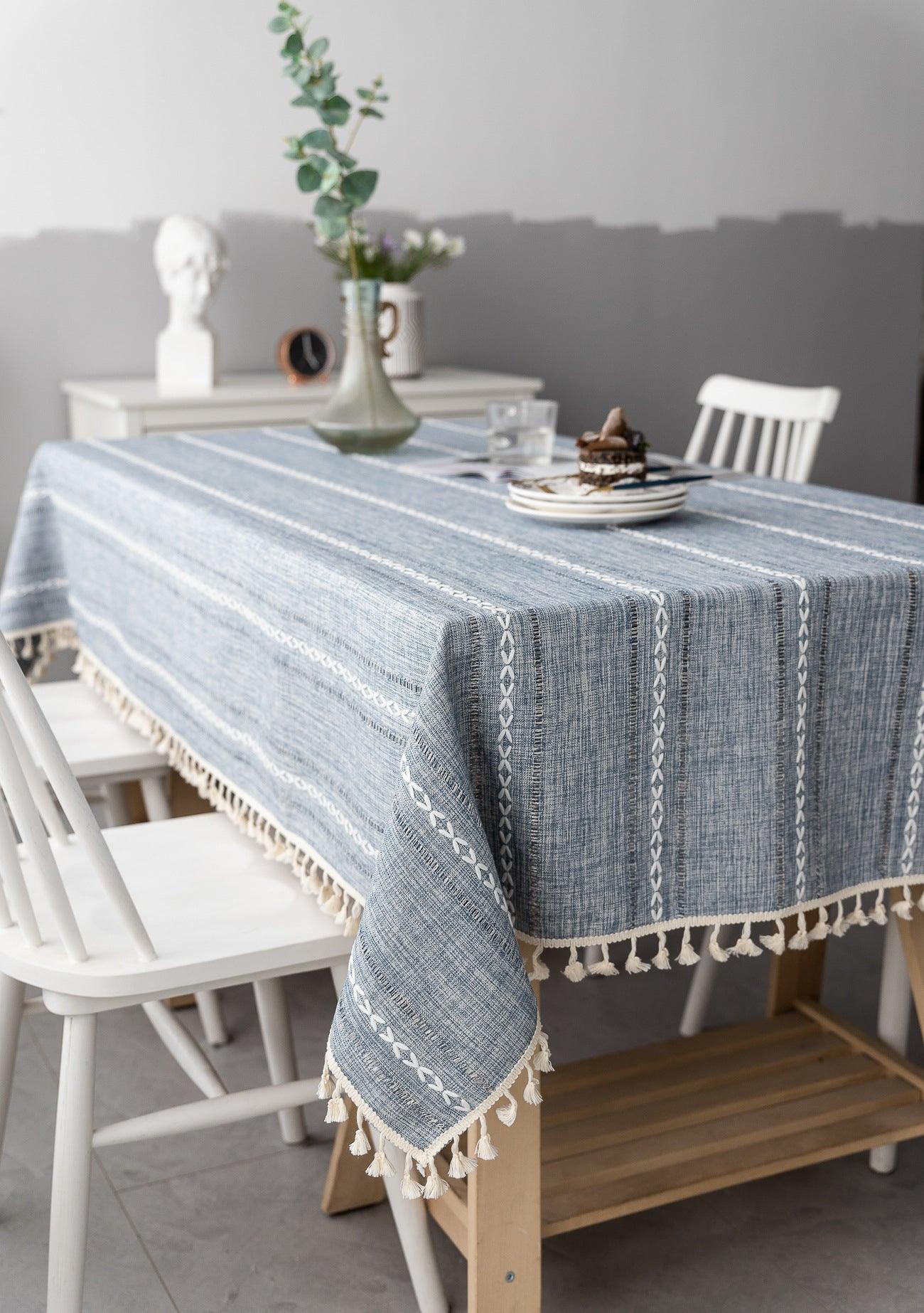 Linen Tablecloth for Indoor and Outdoor Events