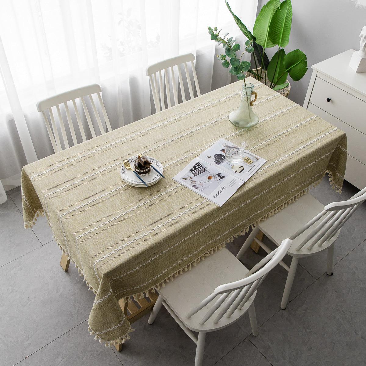 Linen Tablecloth for Indoor and Outdoor Events