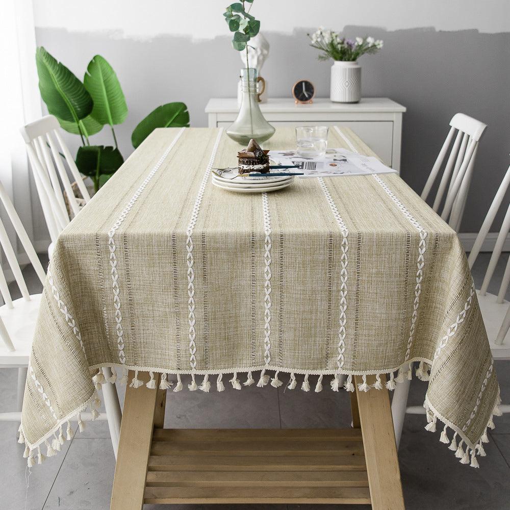 Linen Tablecloth for Indoor and Outdoor Events