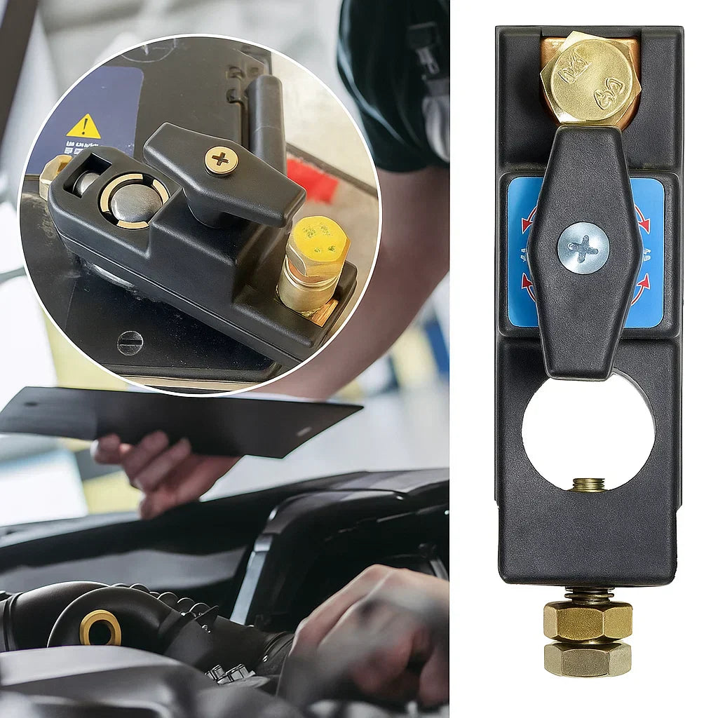 Battery Disconnect Switch with One-Turn Operation for Cars, RVs, and Boats