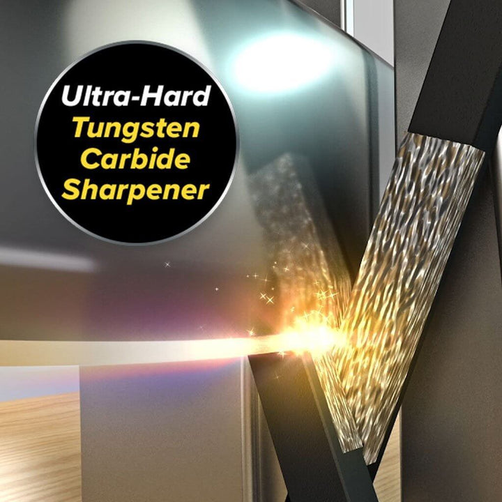 Compact Tungsten Carbide Knife Sharpener with Non-Slip Base