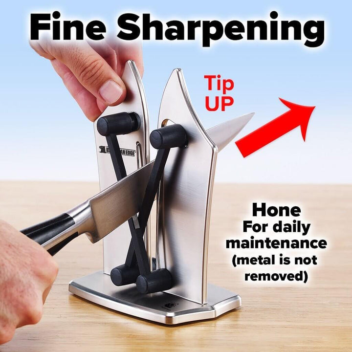 Compact Tungsten Carbide Knife Sharpener with Non-Slip Base
