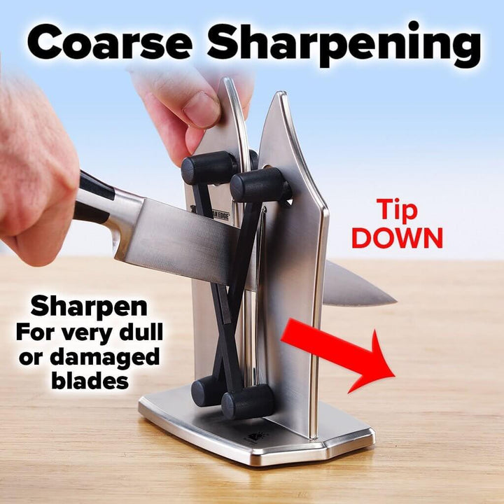 Compact Tungsten Carbide Knife Sharpener with Non-Slip Base
