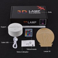 3D Captain America LED Lamp