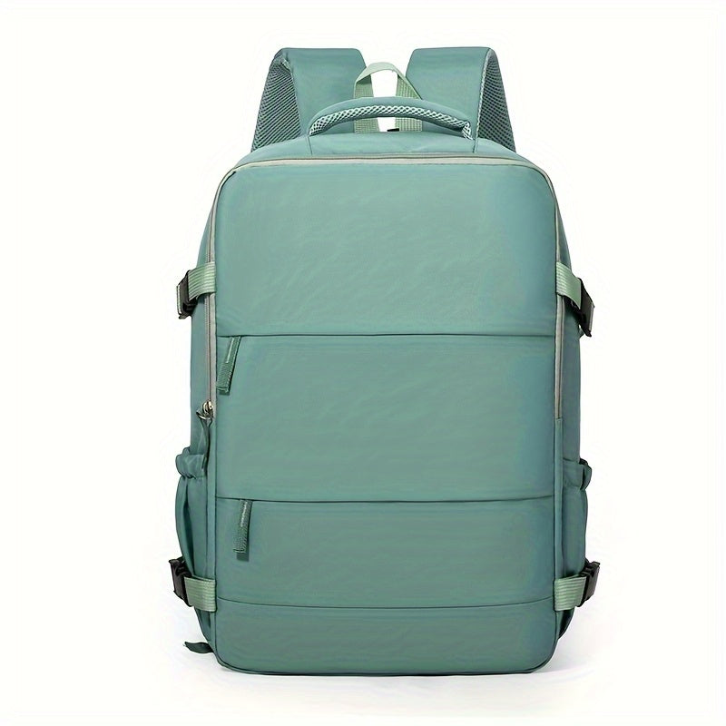 180° Opening Nylon Backpack with Separate Shoe Compartment