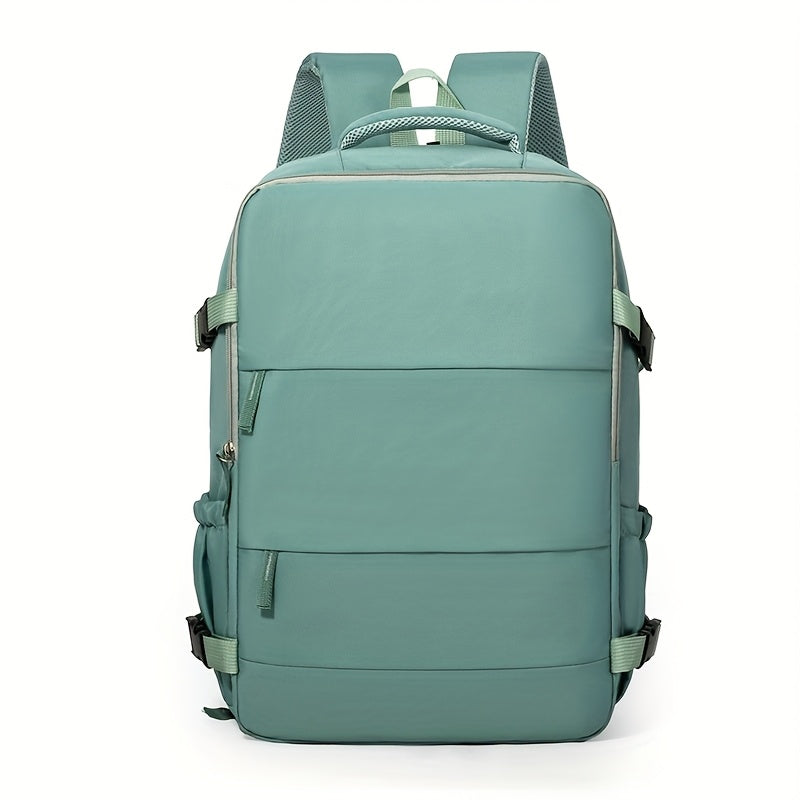 180° Opening Nylon Backpack with Separate Shoe Compartment