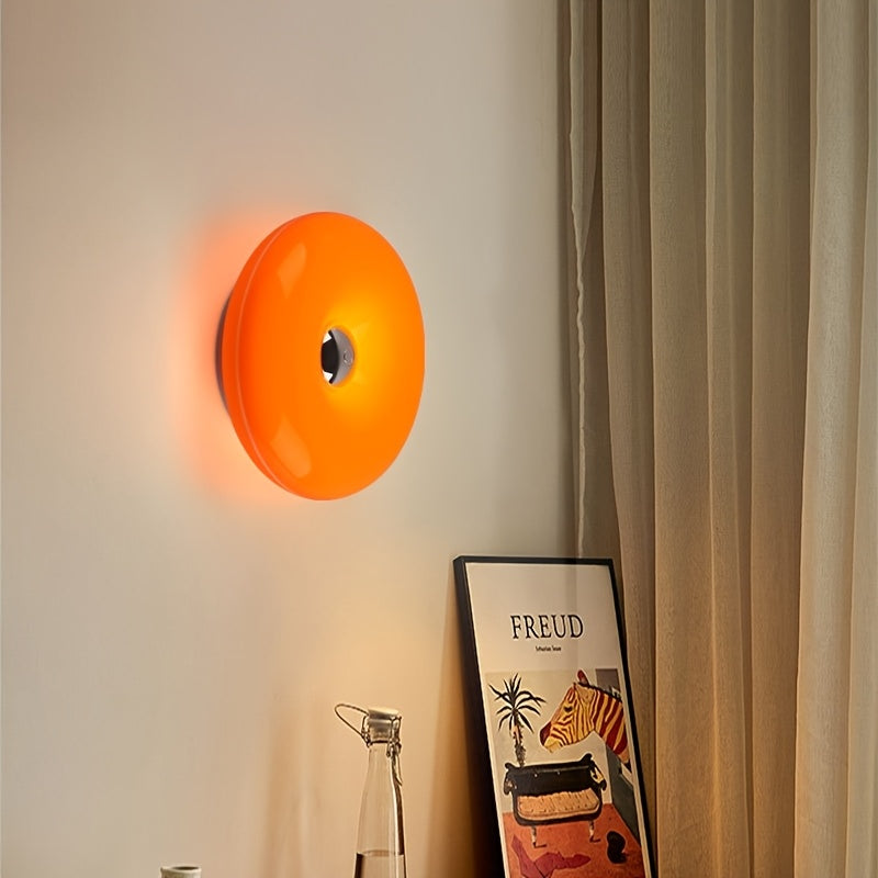 Modern Donut Rechargeable LED Wall Light with Touch Control