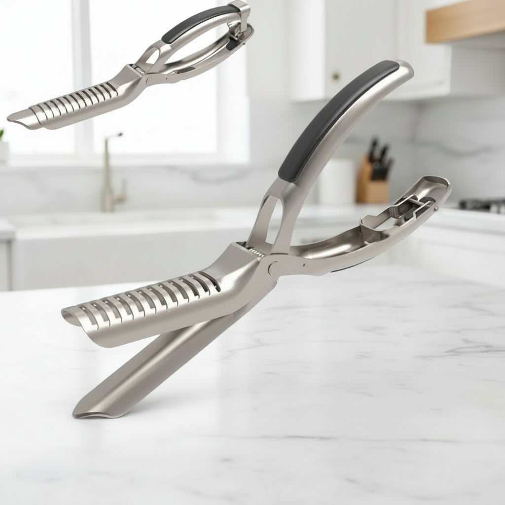 Stainless Steel BBQ Rib Prep Tool with Ergonomic Grip