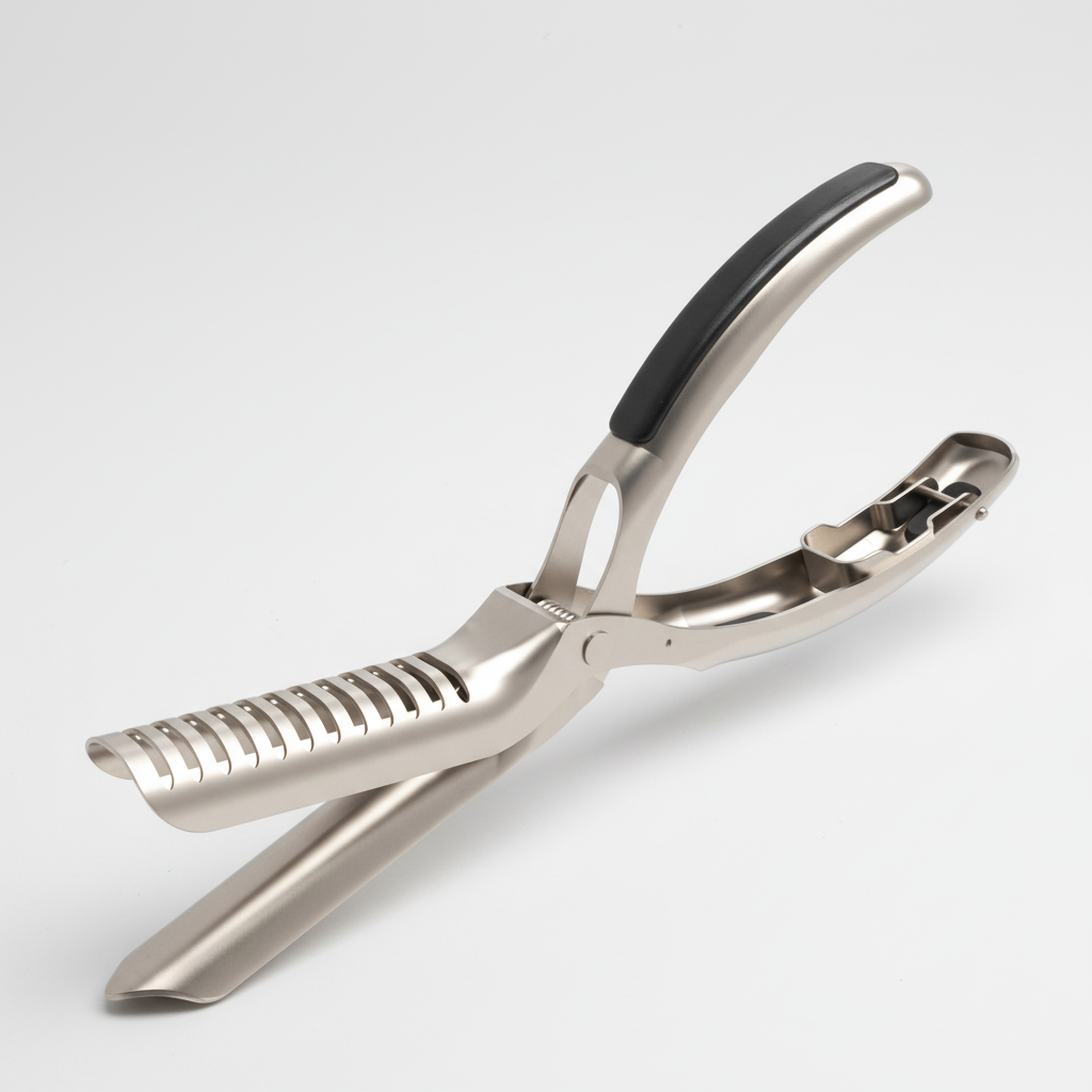 Stainless Steel BBQ Rib Prep Tool with Ergonomic Grip