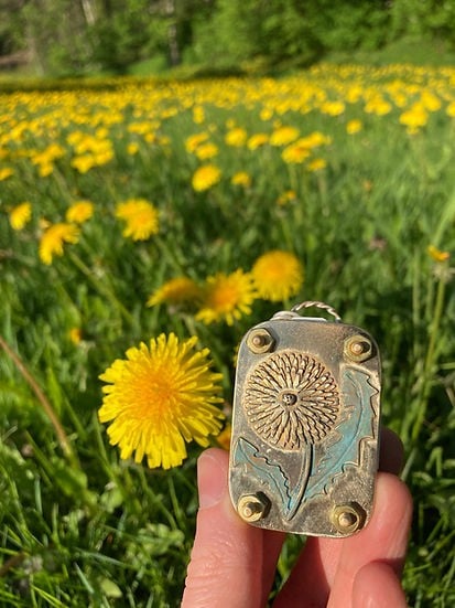 Mini Flower Press with Brass and Silver Details - Portable Botanical Keepsake Maker