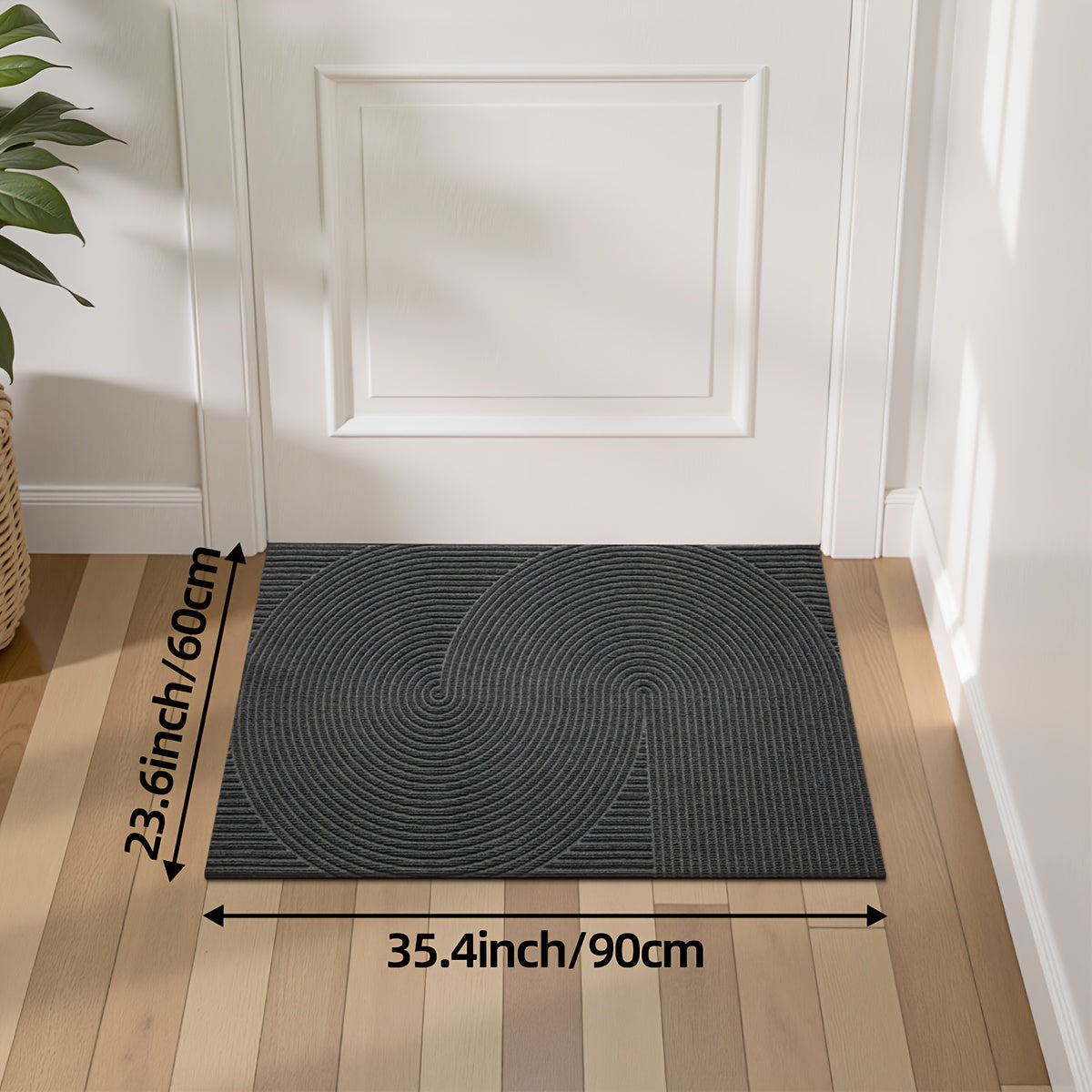 Non-Slip Geometric Entryway Rug for Indoor and Outdoor Use