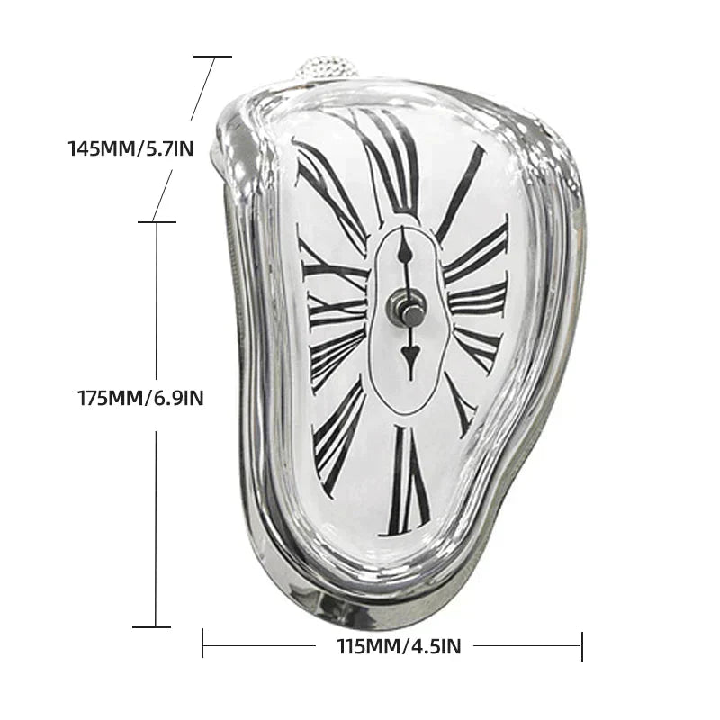 Fusion Time Distortion Clock - Funky Curved Design