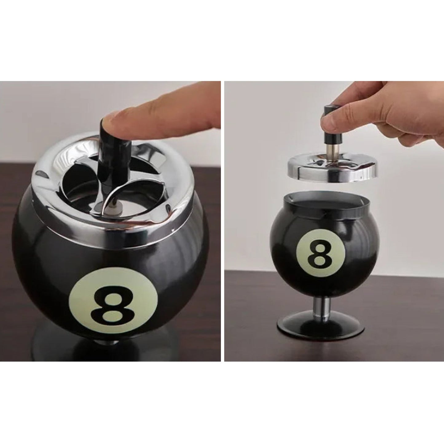 Metal Billiard Ashtray for Gaming Area