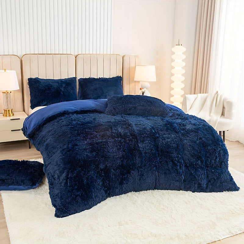Ultra Soft Plush Duvet Cover Set with Zipper Closure