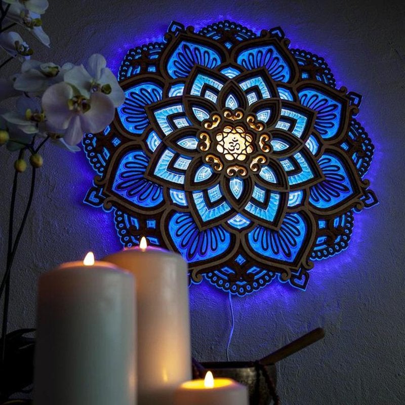 Mandala LED Night Light Wall Lamp
