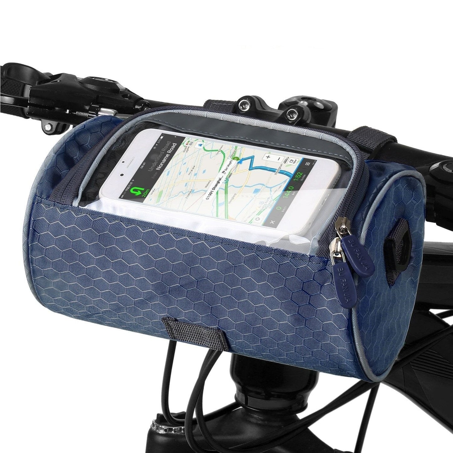 Water-Resistant Bicycle Handlebar Bag with Smartphone Holder