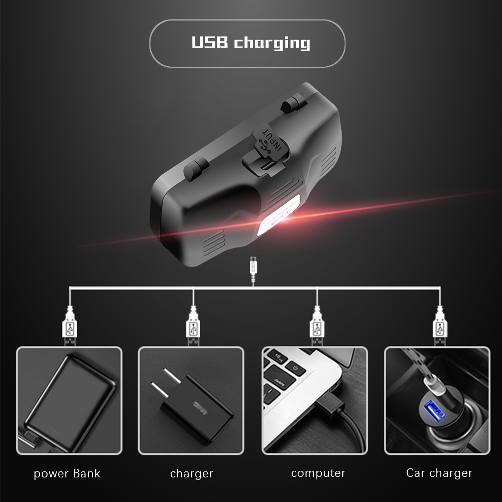 Rechargeable LED Headlamp with White, Red, and Green Light Settings