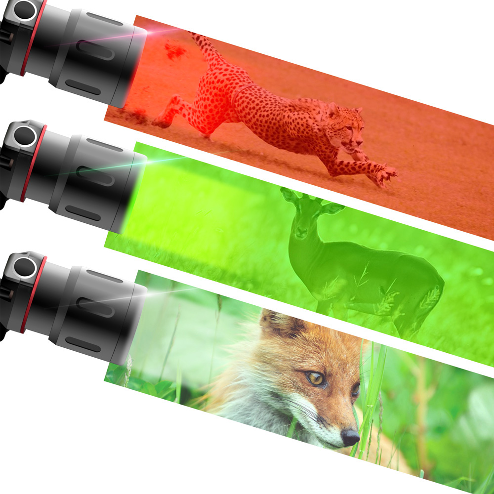 Rechargeable LED Headlamp with White, Red, and Green Light Settings