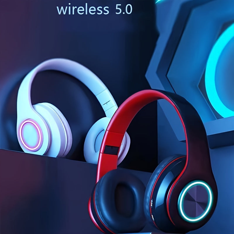 Foldable Wireless Headphones with Clear Microphone and USB-C Charging