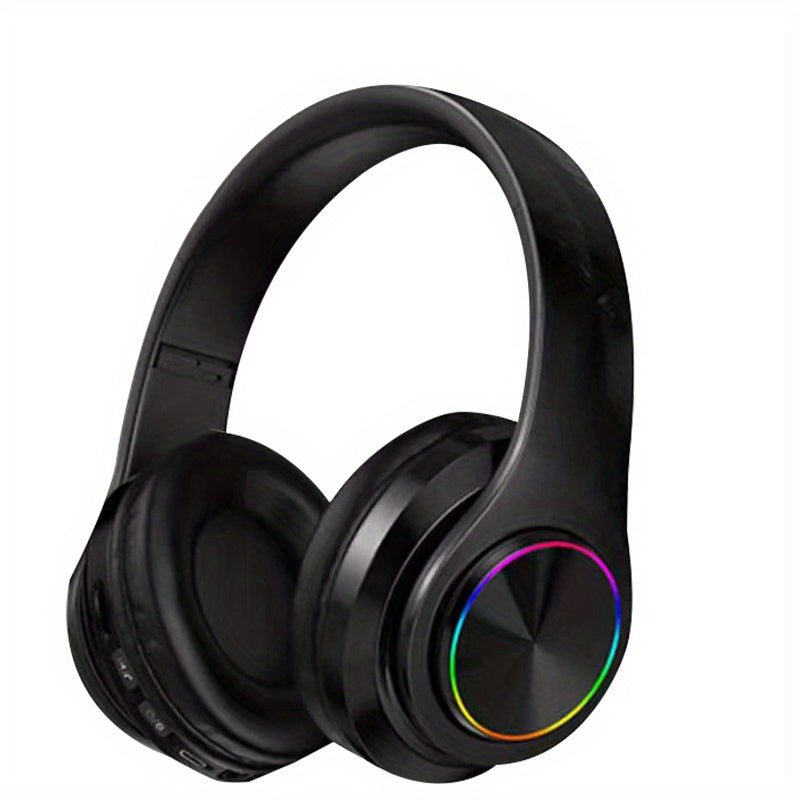 Foldable Wireless Headphones with Clear Microphone and USB-C Charging