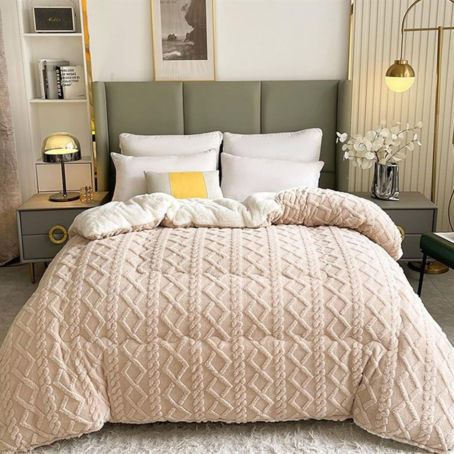 Reversible Thick Sherpa Fleece Blanket