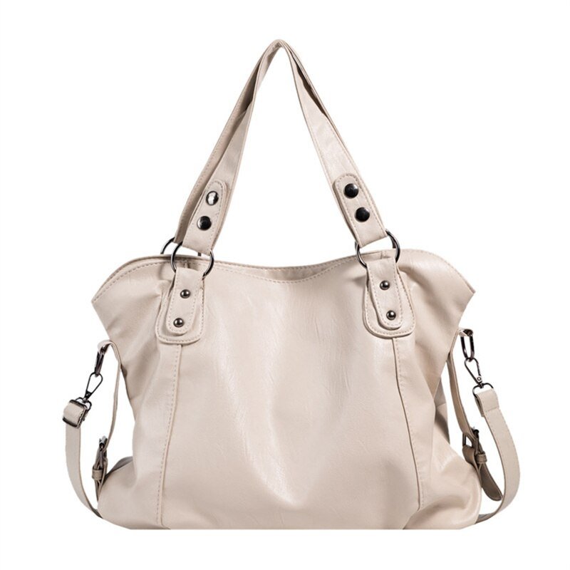 Soft Faux Leather Tote Bag with Spacious Interior