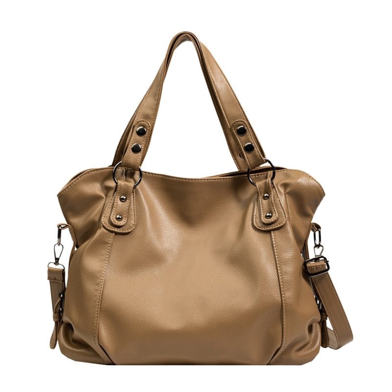 Soft Faux Leather Tote Bag with Spacious Interior