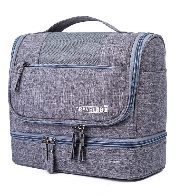 Large Capacity Hanging Toiletry Bag with Multiple Compartments