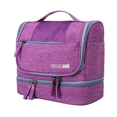 Large Capacity Hanging Toiletry Bag with Multiple Compartments
